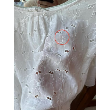made in Italy cutwork lace blouse
