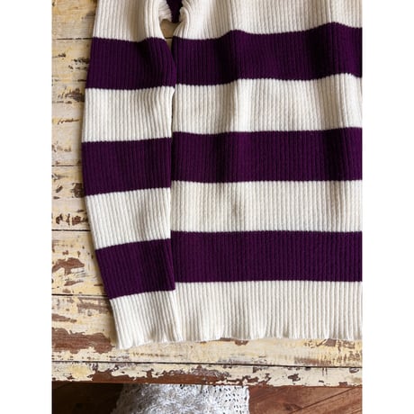 purple border sweater