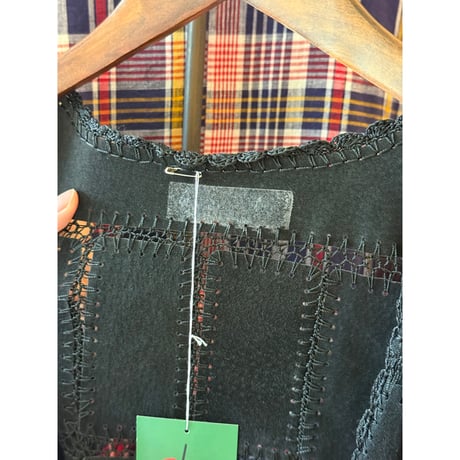 patchwork leather vest