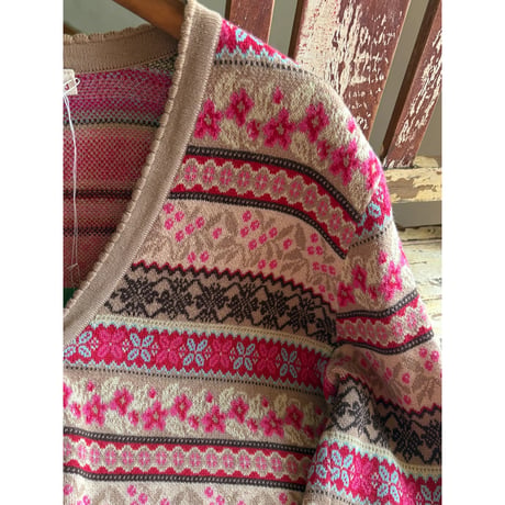 fairisle knit cardigan