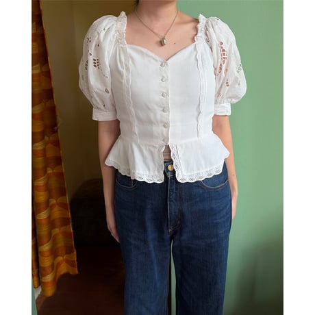 cutwork lace blouse