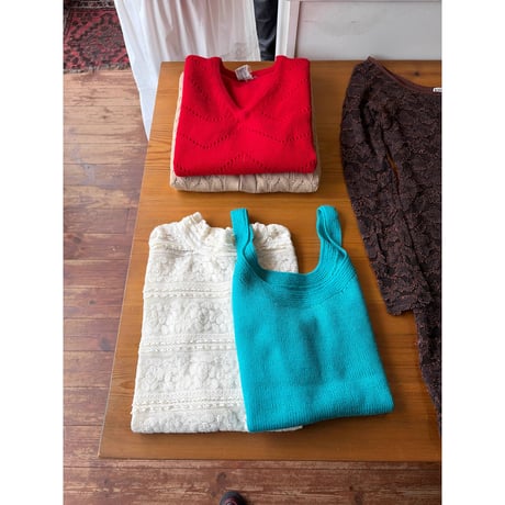 turquoise blue knit tops