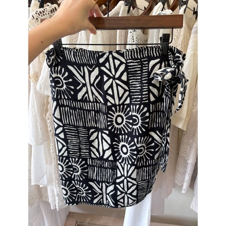 wrap mini skirt