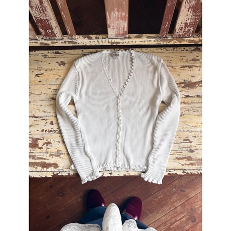 frill design knit tops