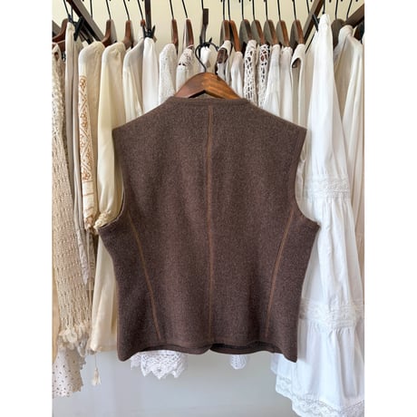made in Italy brown wool vest