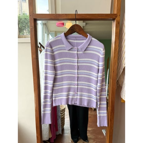 border knit polo tops