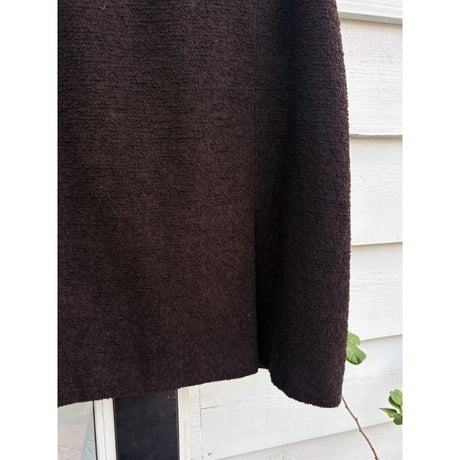 dark brown slit mini skirt