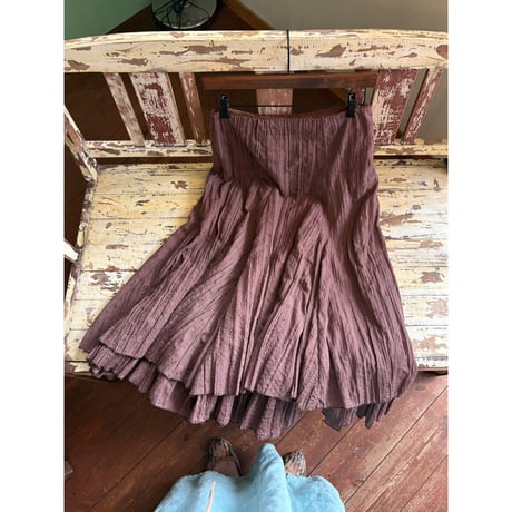 made in France cutwork lace design long skirt