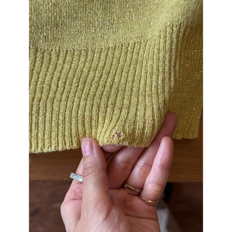 glitter  knit s/s tops