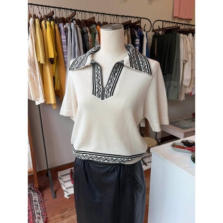 skipper knit s/s tops