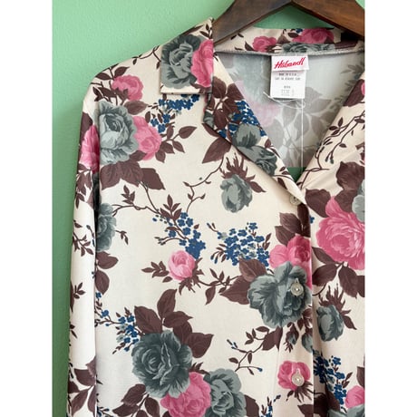 made in USA floral poly shirt