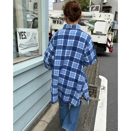 check flannel shirt dress