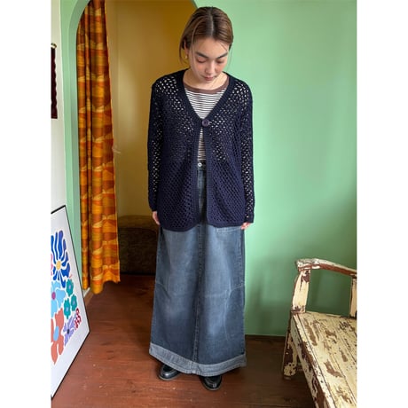 navy knit cardigan