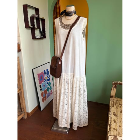 made in USA lace long dress