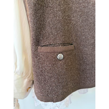 made in Italy brown wool vest
