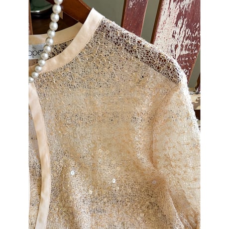 spangle open jacket