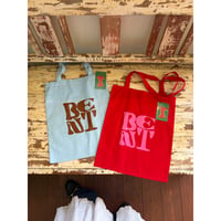Bent logo tote bag