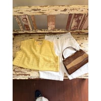 white painter half pants