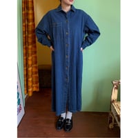 made in USA denim long dress