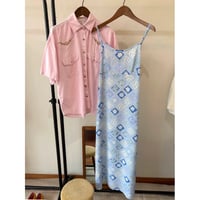 floral embroidery s/s shirt