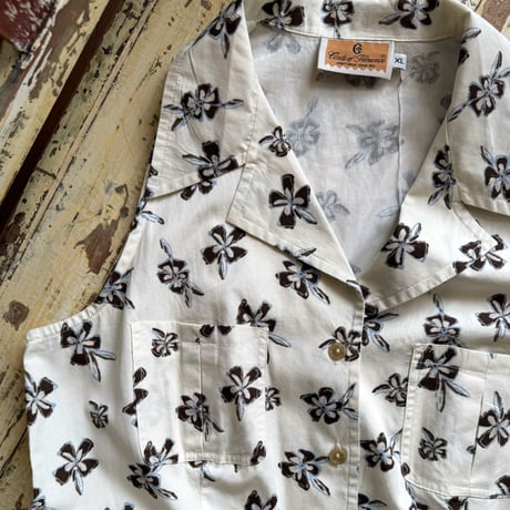 made in Italy floral sleeve less shirt