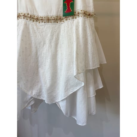 made in Italy beads embroidery design skirt
