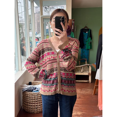 fairisle knit cardigan