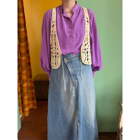 purple design blouse