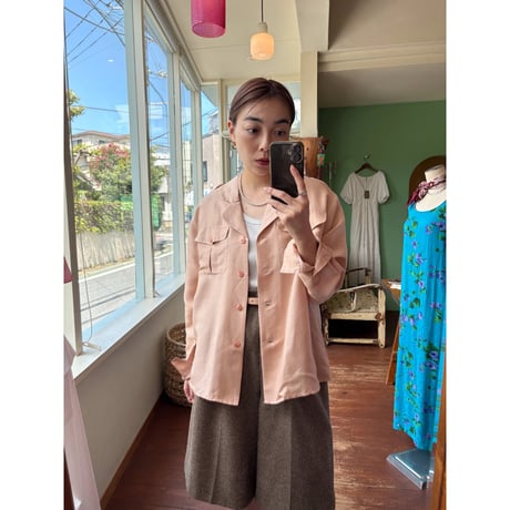 dusty pink l/s shirt　物撮り
