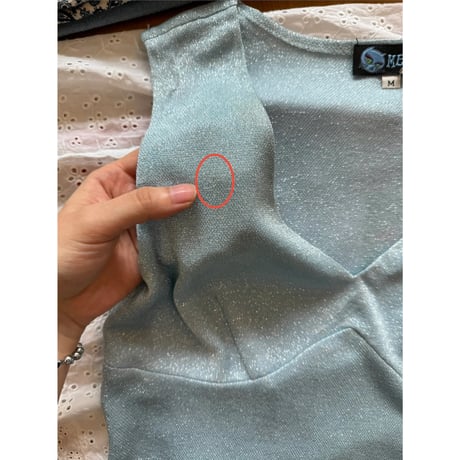 ice blue glitter tops 　⚪️