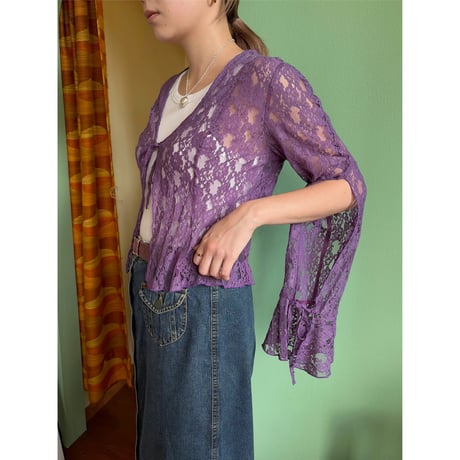 made in Italy all lace cardigan