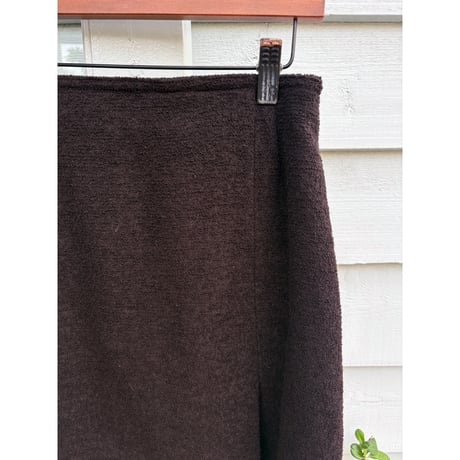 dark brown slit mini skirt