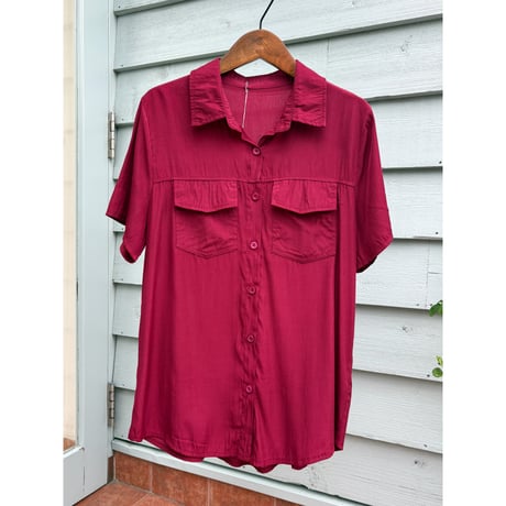 Burgundy s/s shirt