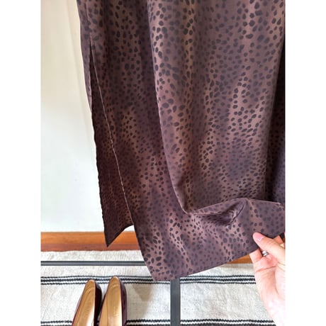 leopard long dress