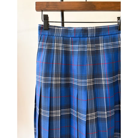 made in Scotland check pattern pleats skirt