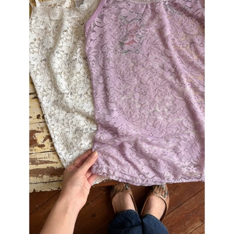 lavender lace camisole