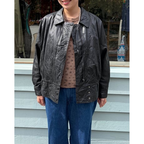 leather blouson