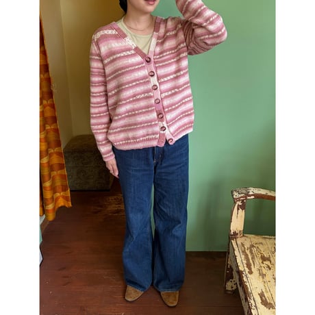 pink design cardigan
