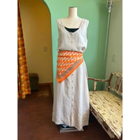 linen sleeveless long dress