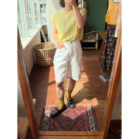 yellow lace  tops