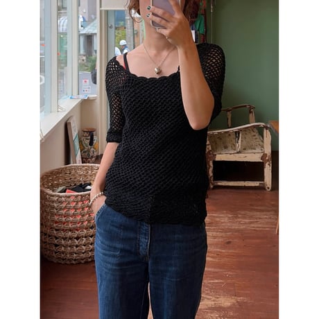 black crochet tops