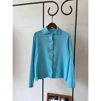 turquoise blue knit cardigan