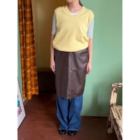 made in Italy lemon yellow knit vest