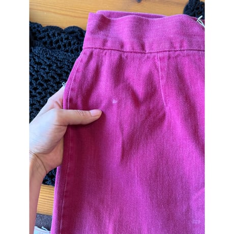 pink high-waist pants