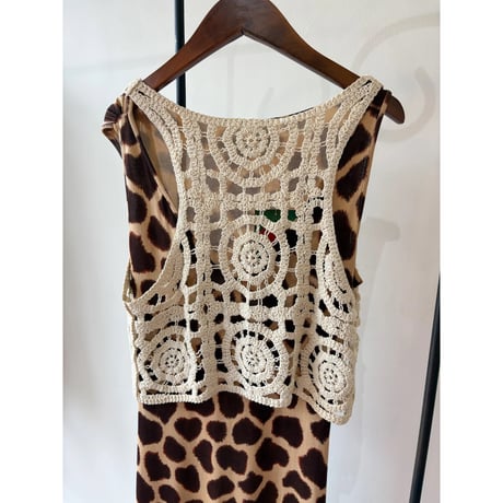 crochet open vest
