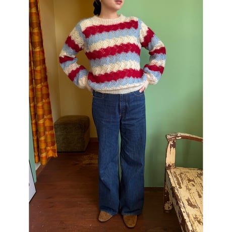 border mohair sweater