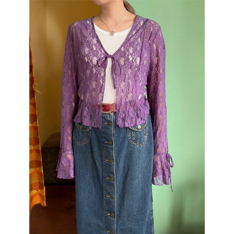 made in Italy all lace cardigan