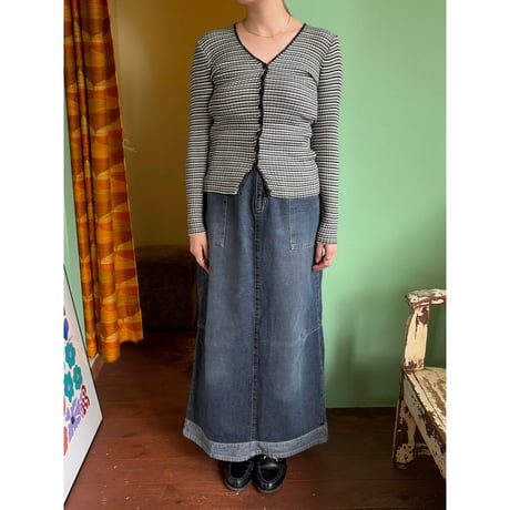 made in Italy border knit l/s tops