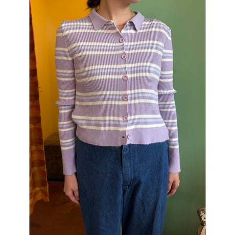 border knit polo tops