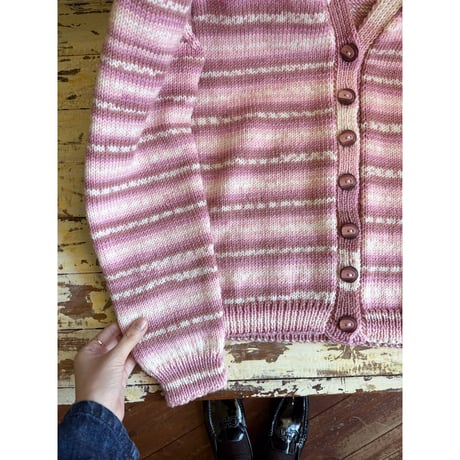 pink design cardigan